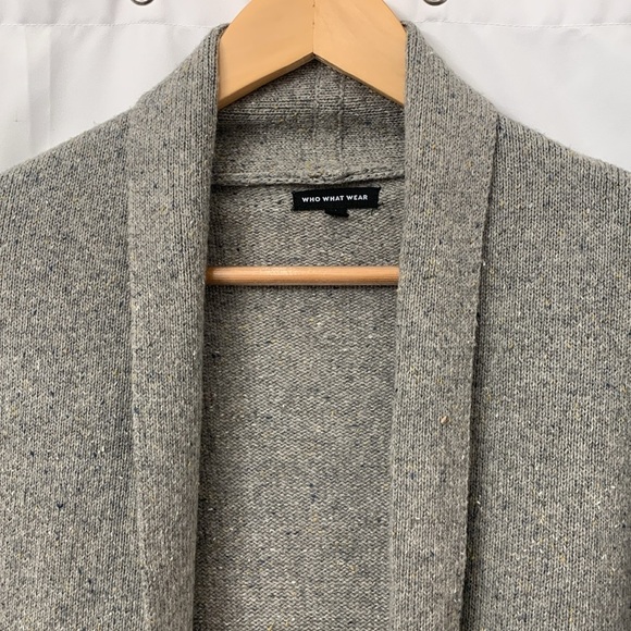 Women’s Who What Wear Open Front Duster Cardigan Size Large Gray EUC - Picture 5 of 8